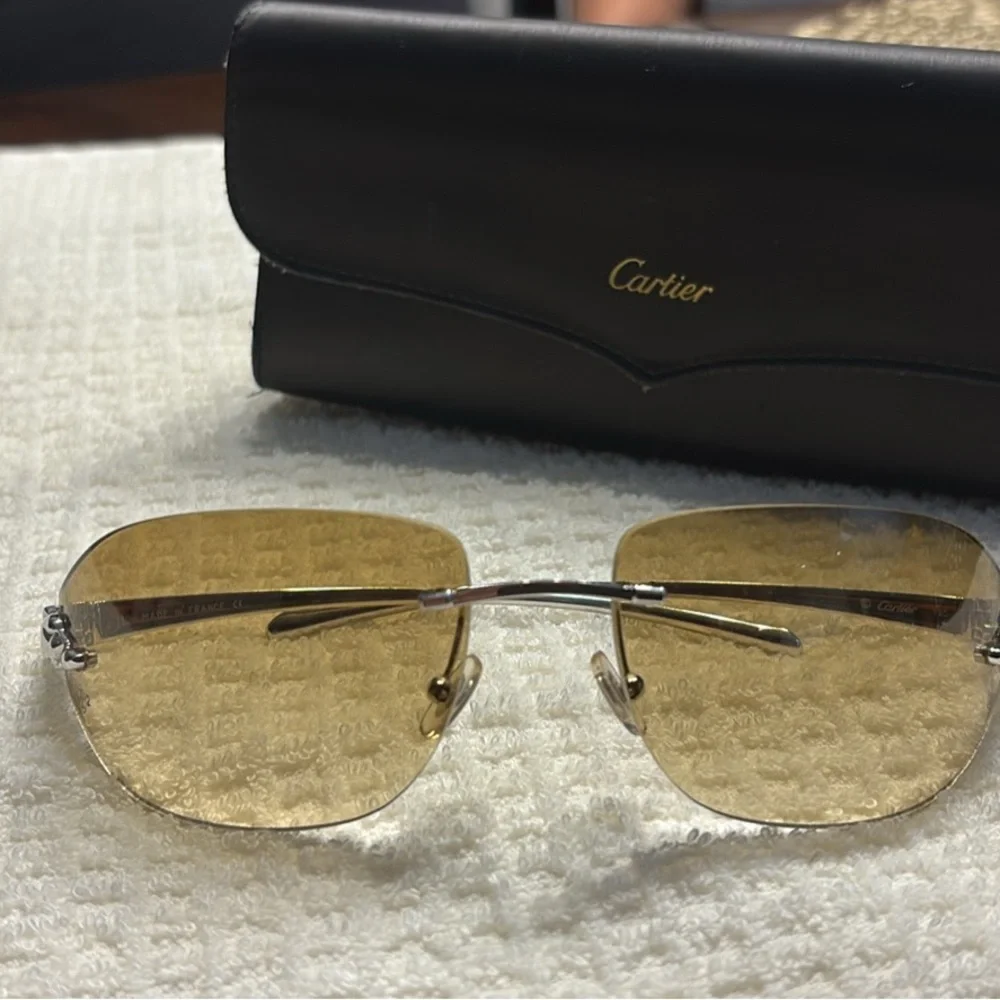 Cartier Women's Glasses with Gold Tint - Picture 1 of 1